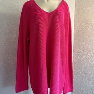 TALBOTS 3X  pima cotton punk neck sweater NWT